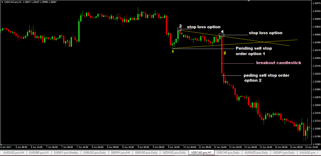 forexcracked.com bearish-pennant-chart-pattern-forex-trading-strategy sell